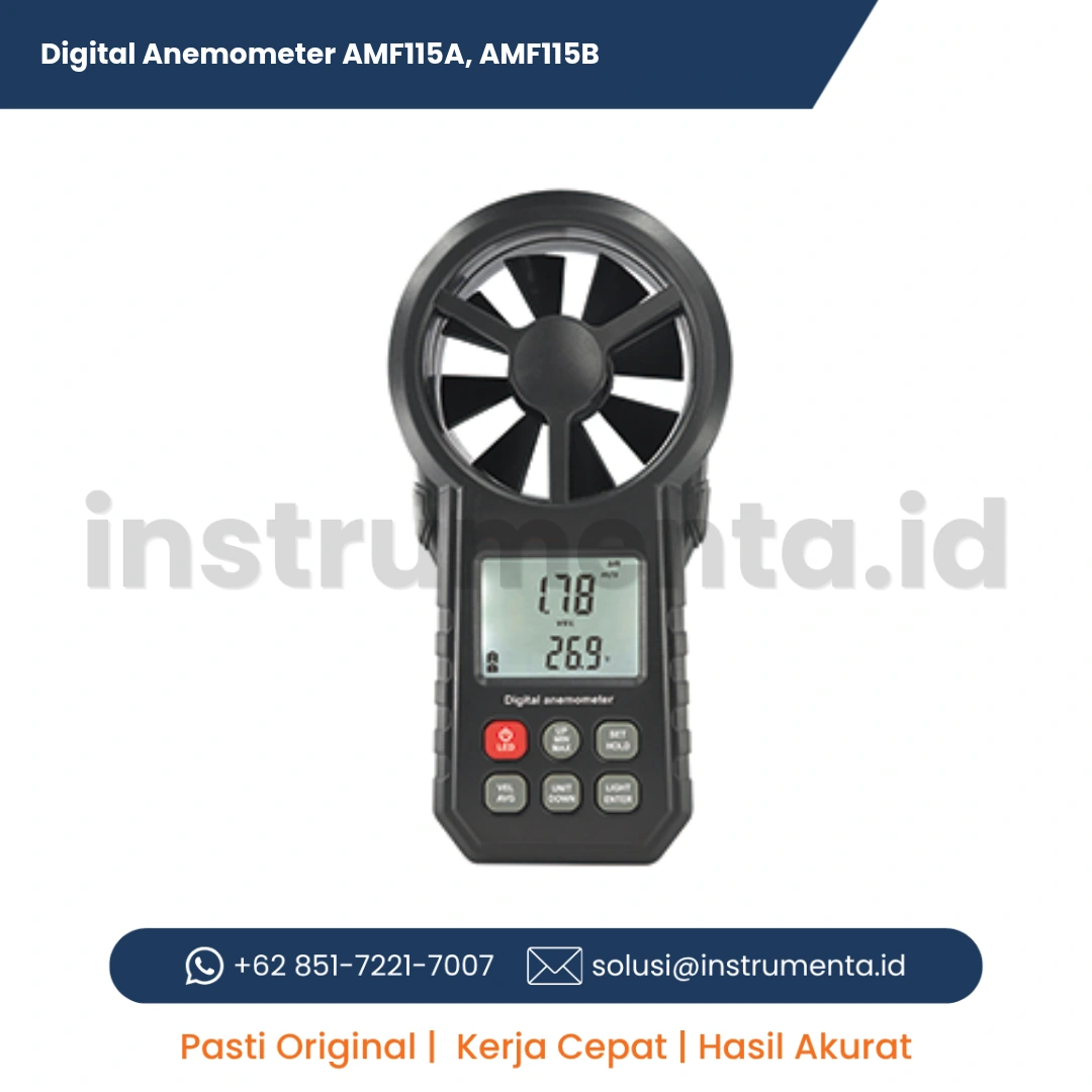 Jual AMTAST AMF115A AMF115B Digital Anemometer Alat Ukur Kecepatan Angin dan Debit Udara